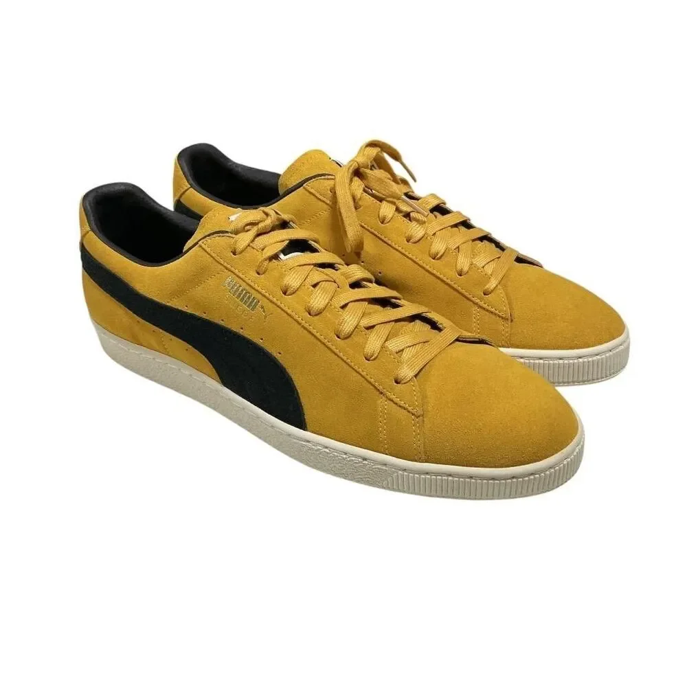 Puma Suede Classic Archive Sneakers Men 14 Yellow Black Casual Skater Shoes NEW